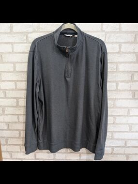 Men's Calvin Klein Long Sleeve Polo Size Large Gray